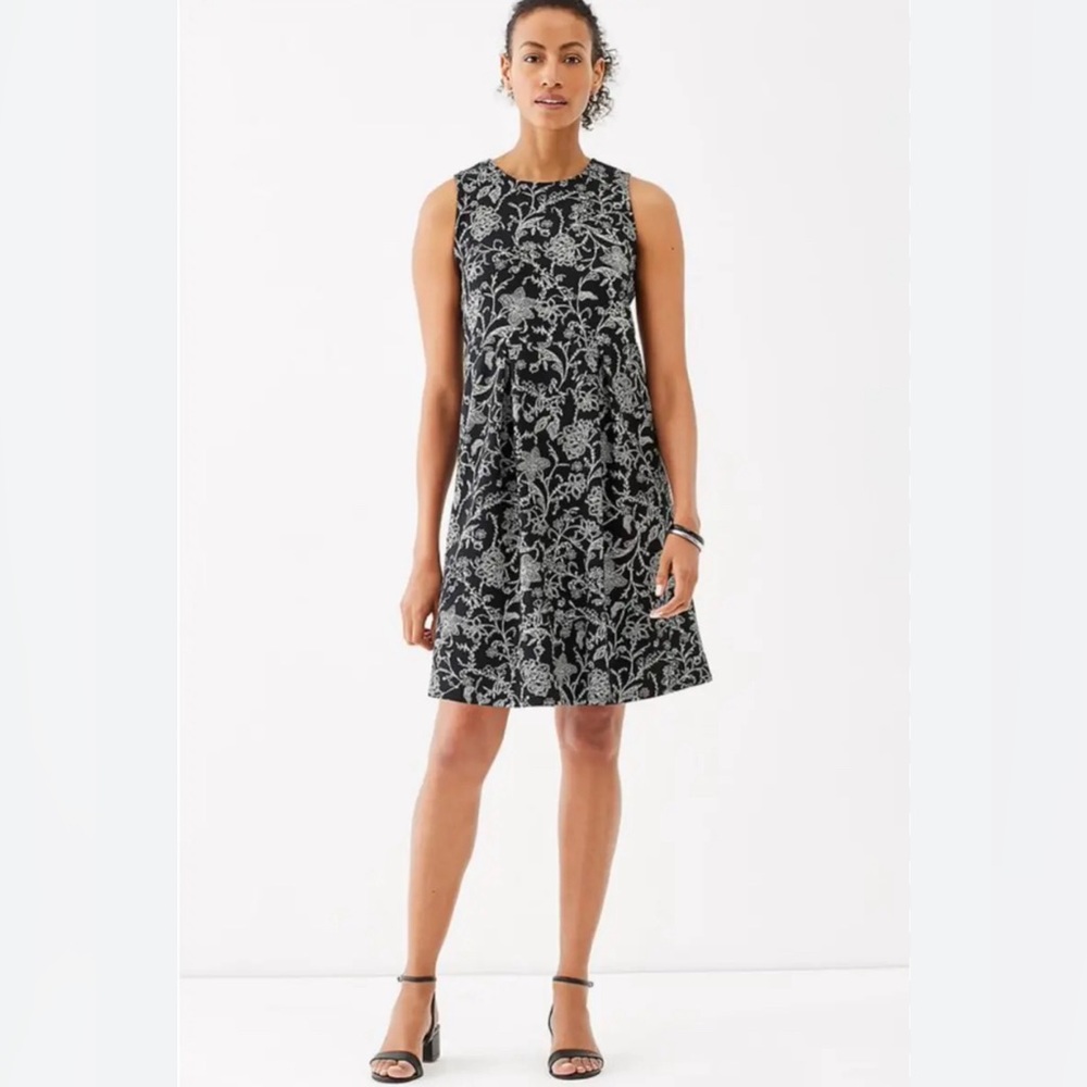 J. Jill Luxurious Wearever Pleated Sleeveless Dress